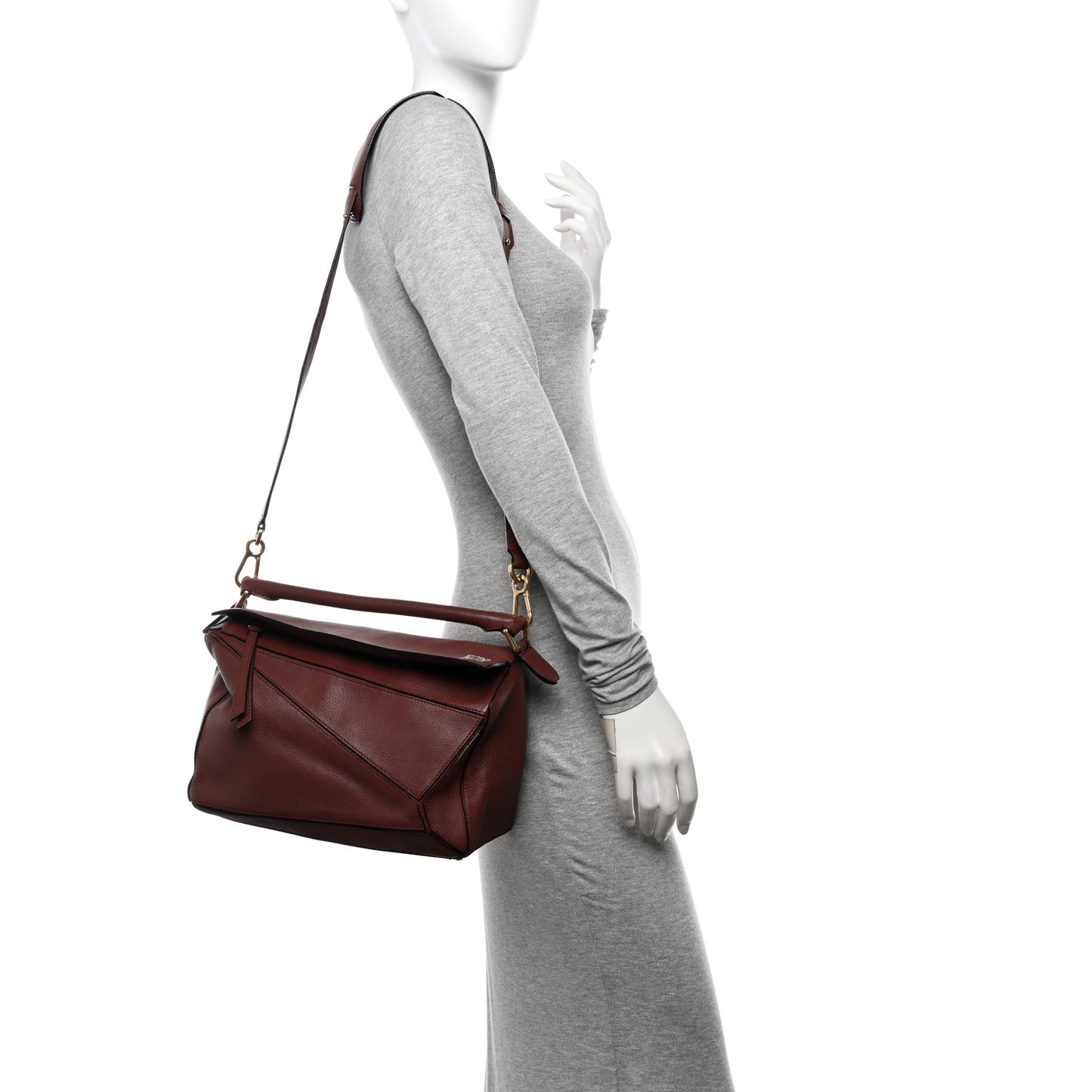 Calfskin Medium Puzzle Bag Brown