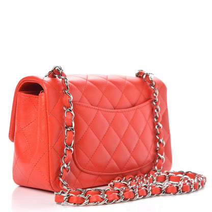 Chanel Lambskin Quilted Mini Rectangular Flap Red 3 of 10