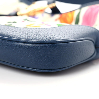 Gucci Canvas Flora Medium Jackie Hobo Blue Agata 8 of 12