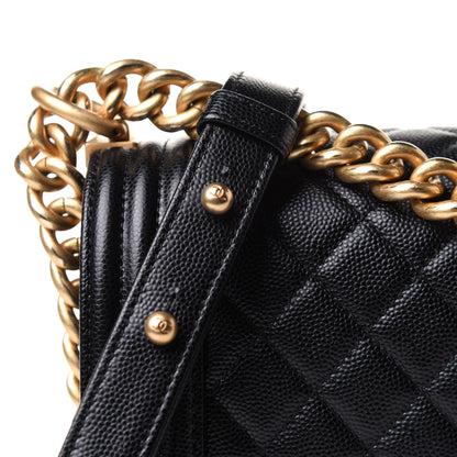 Chanel Caviar Quilted Medium Boy Flap Black 8 of 11