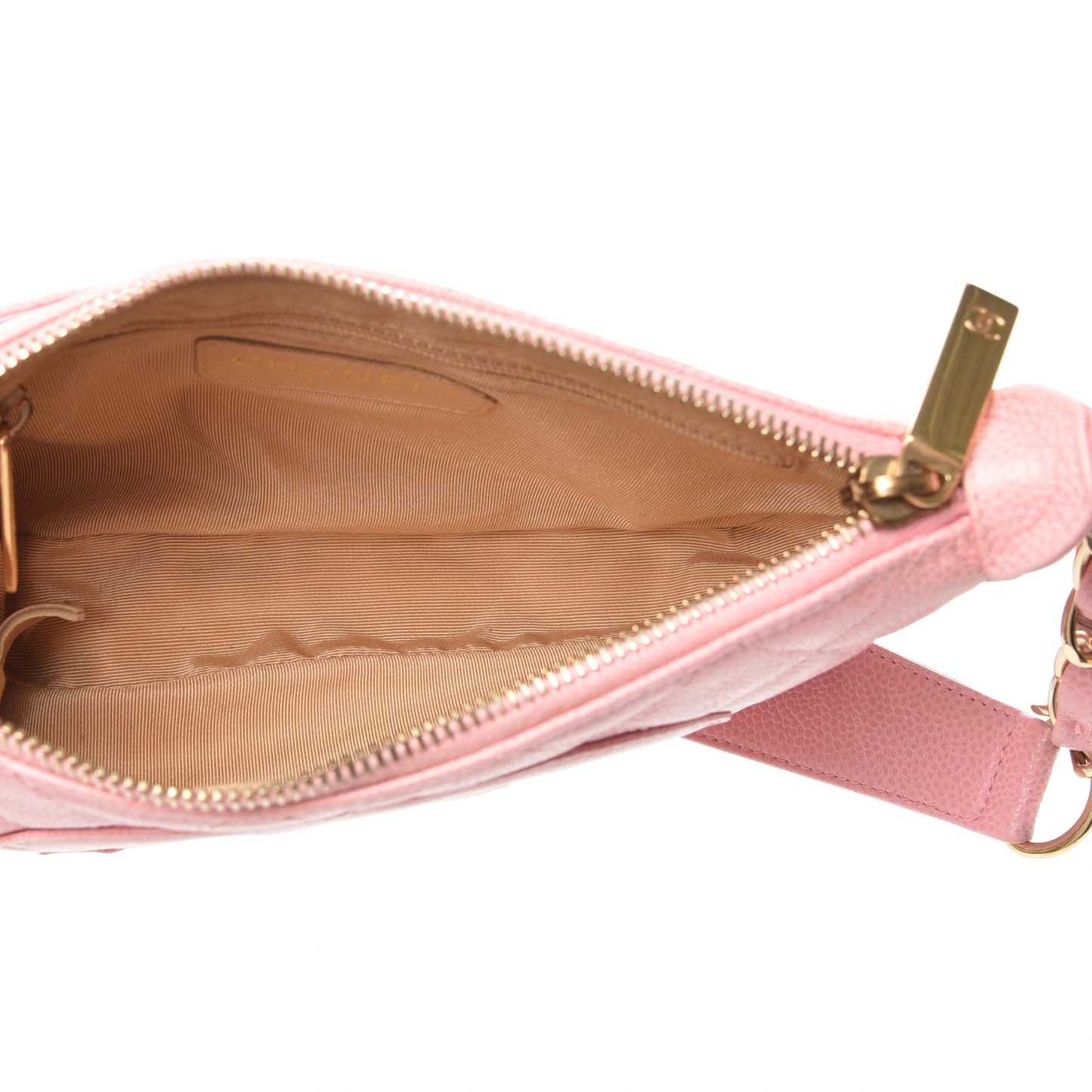 Caviar Quilted Pochette Pink