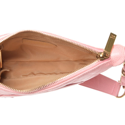 Chanel Caviar Quilted Pochette Pink 6 of 10