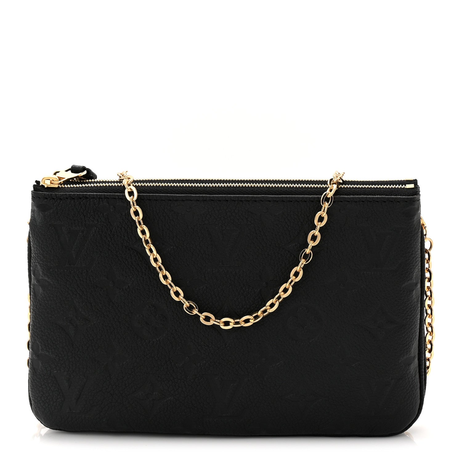 Louis Vuitton Empreinte Double Zip Pochette Black 1 of 11