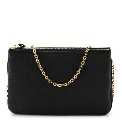 Louis Vuitton Empreinte Double Zip Pochette Black 1 of 11
