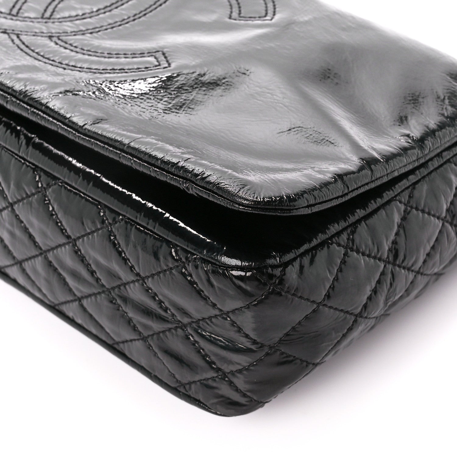 Chanel Vinyl XL Rock and Chain Flap Black 11 of 11