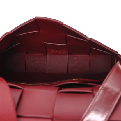 Bottega Veneta Patent Maxi Intrecciato Cassette Crossbody Bag Red 5 of 11