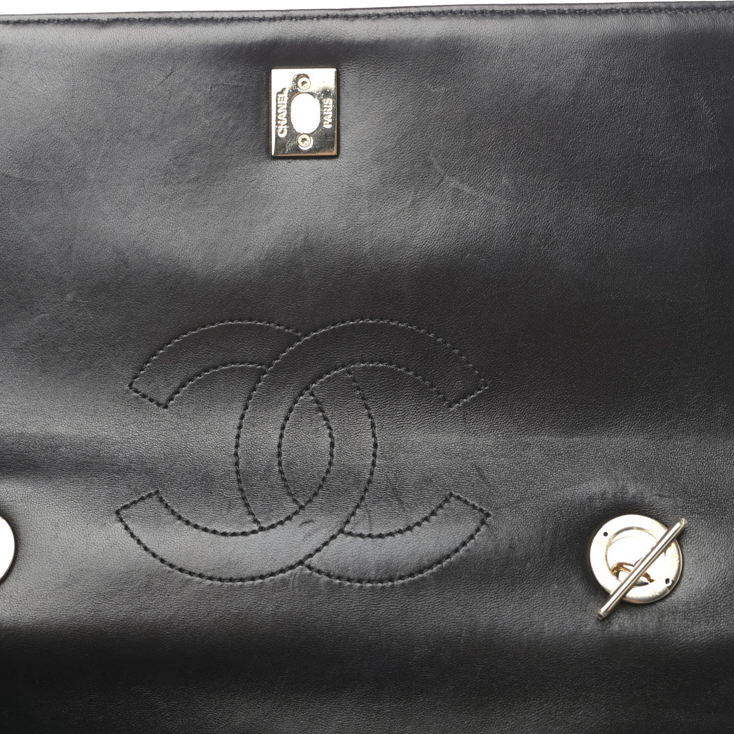 Chanel Lambskin Quilted Large Trendy CC Dual Handle Flap Bag Black 14 of 14