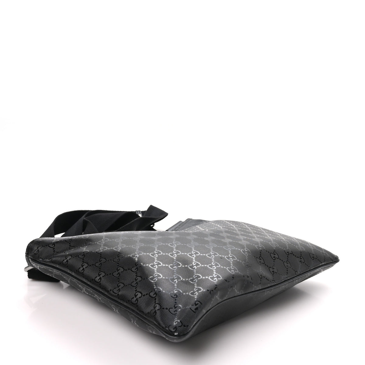Imprime Monogram Medium Flat Messenger Bag Black