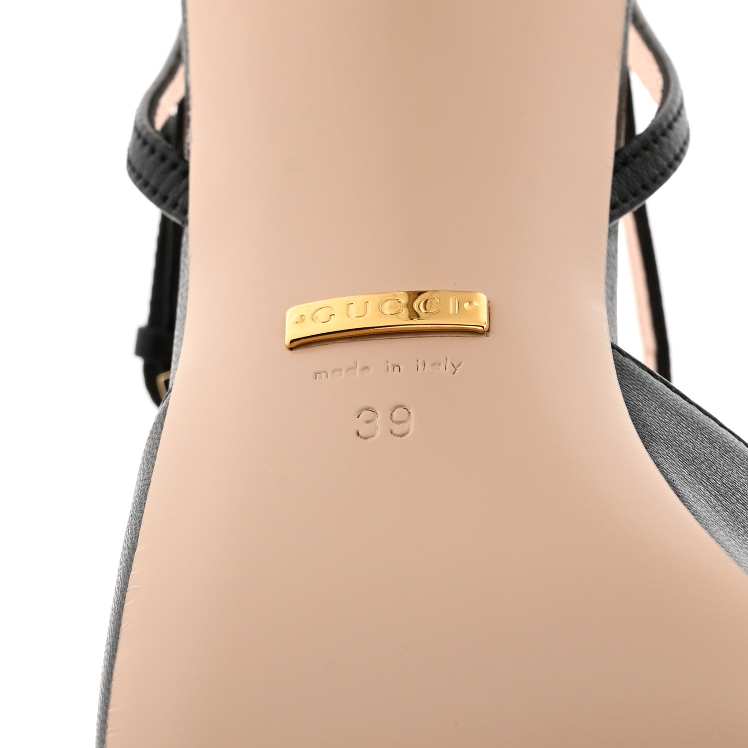 Gucci Malaga Kid Blondie 85mm Slingback Sandals 39 Black 7 of 10