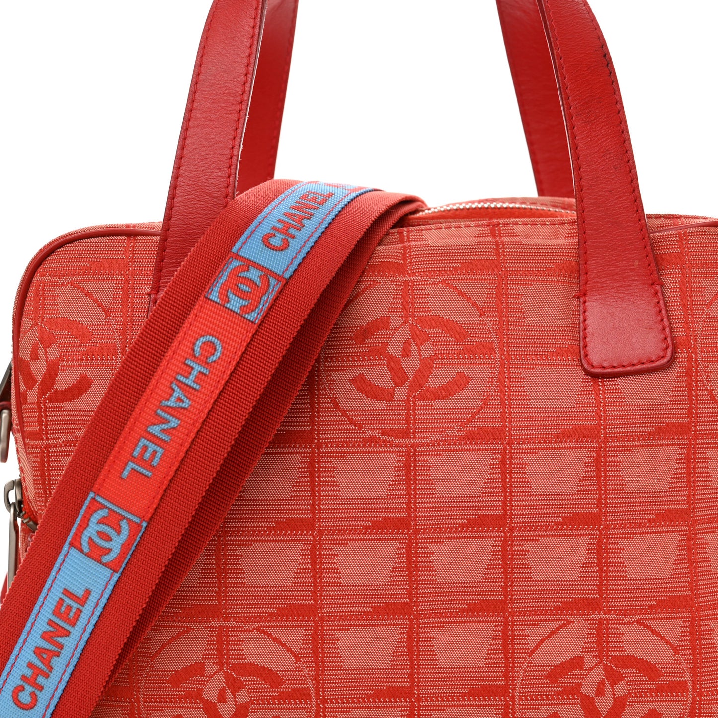 Nylon Small Travel Tote Red