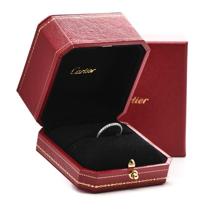 Cartier 18K White Gold Diamond 2mm Etincelle de Cartier Wedding Band Ring 49 4.75 6 of 6