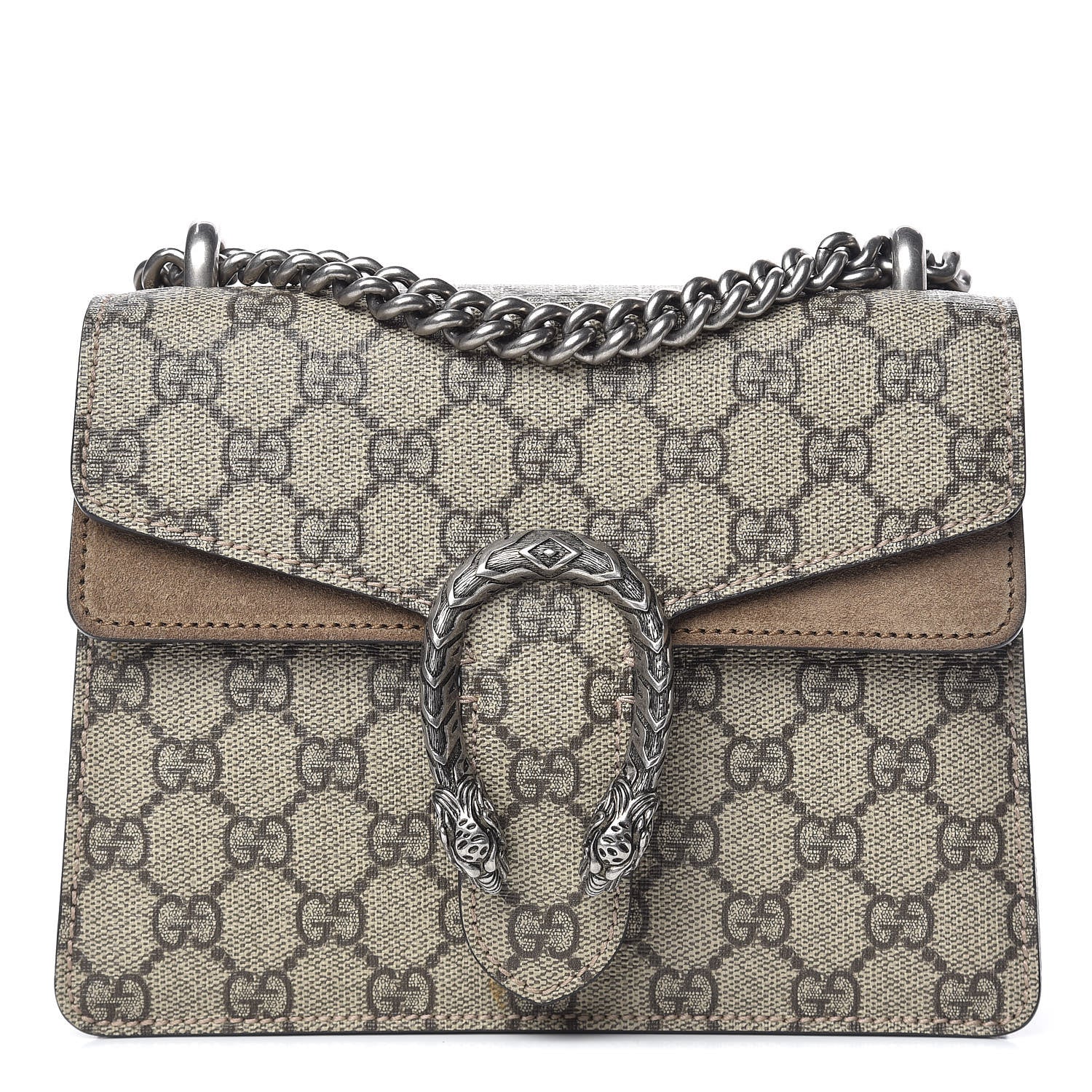 Gucci GG Supreme Monogram Mini Dionysus Shoulder Bag Taupe 1 of 14
