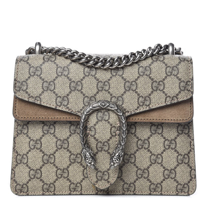 Gucci GG Supreme Monogram Mini Dionysus Shoulder Bag Taupe 1 of 14