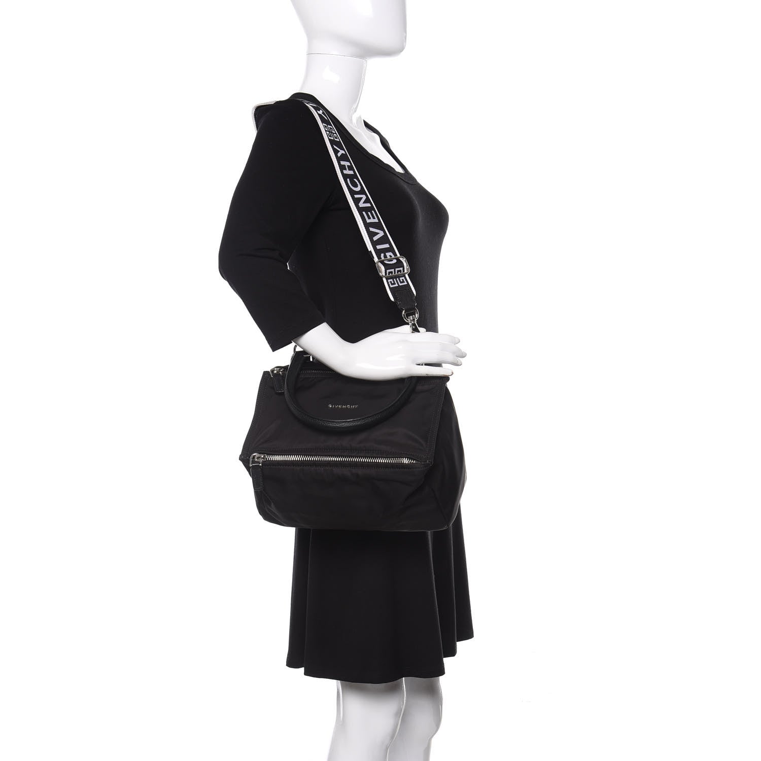 Givenchy Nylon Small Pandora Logo Strap Black 2 of 12