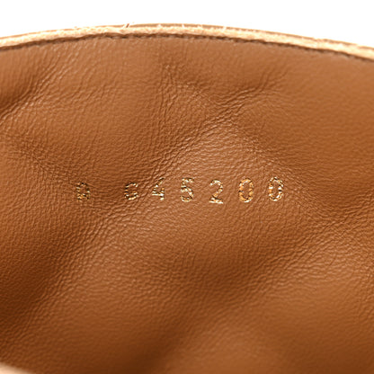 Chanel Suede Calfskin Lambskin Quilted Knee High Heel Boots 38.5 Beige 8 of 9