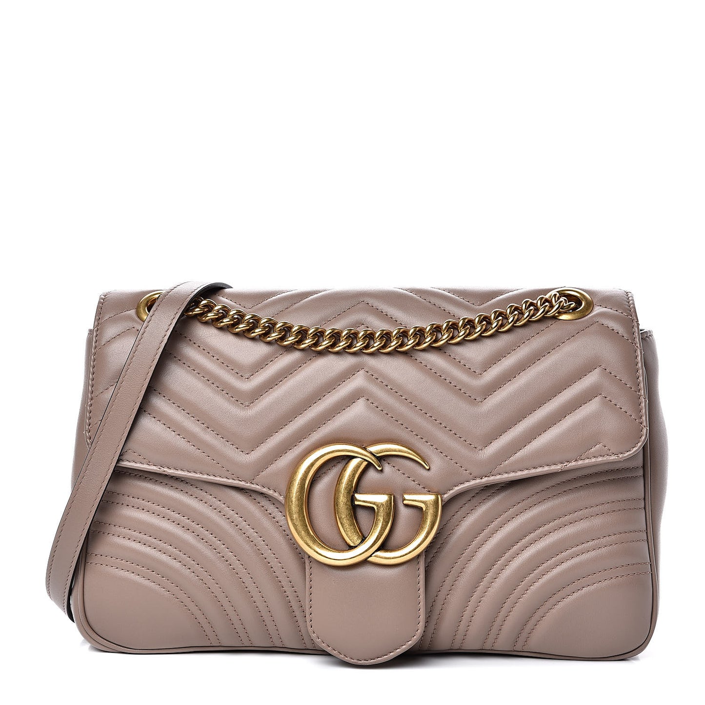 Calfskin Matelasse Medium GG Marmont Shoulder Bag Porcelain Rose