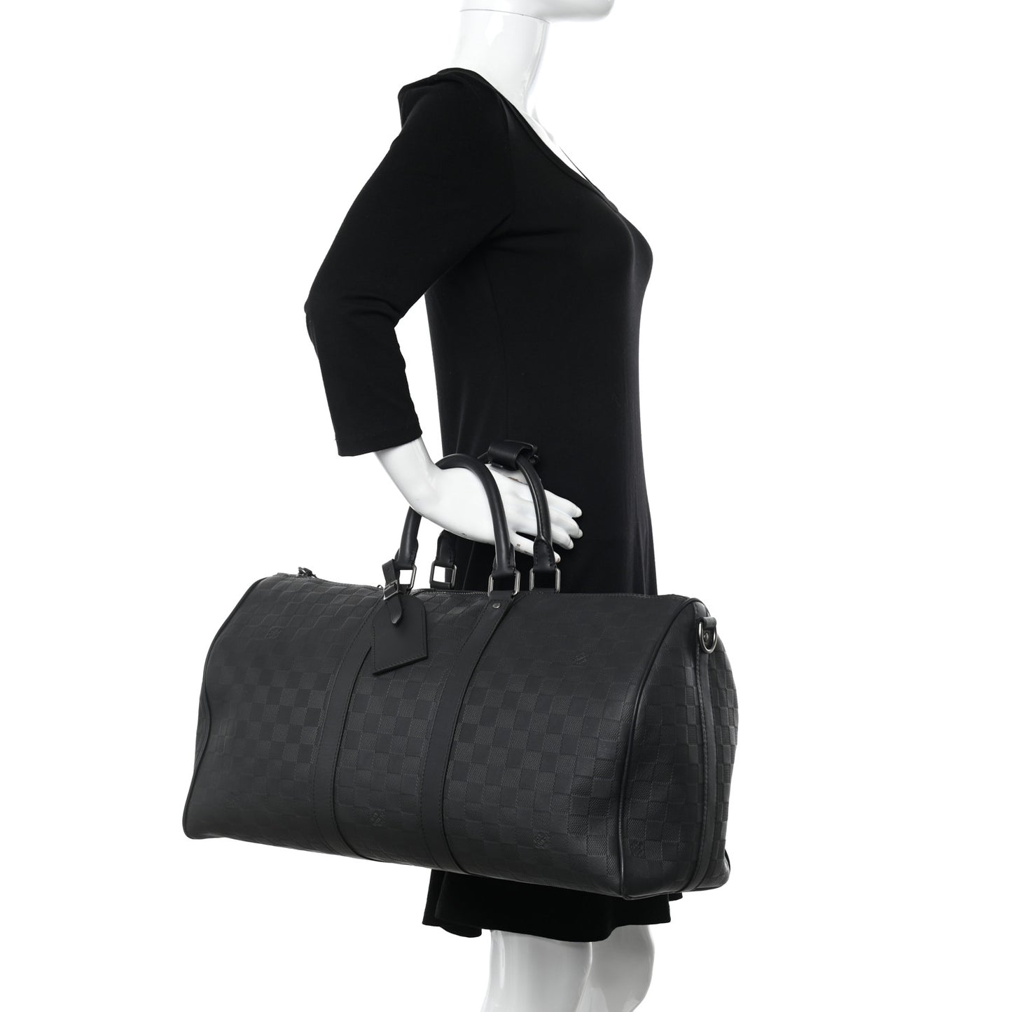 Damier Infini Keepall Bandouliere 45 Onyx