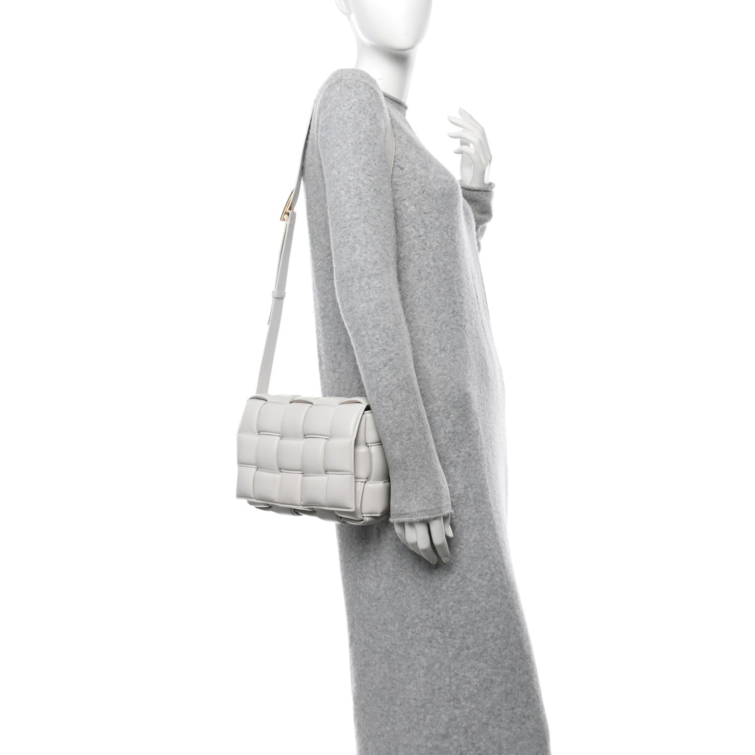 Bottega Veneta Nappa Maxi Intreccio Padded Cassette Crossbody Bag Chalk 2 of 12