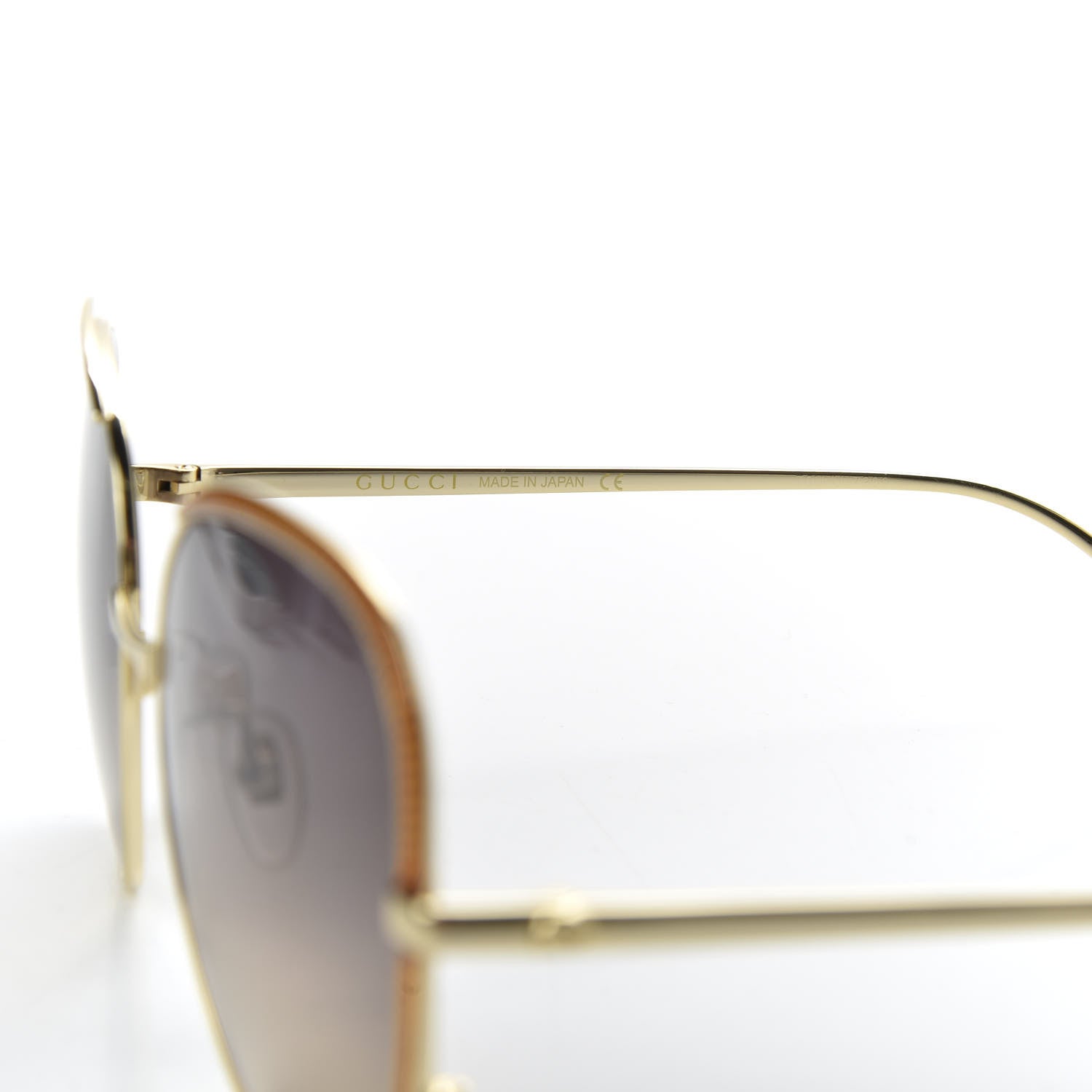 Gucci Acetate Oversize Square Frame GG0400S Sunglasses Gold 5 of 8