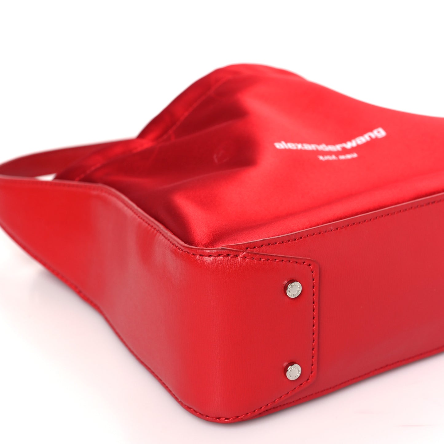 Satin Calfskin Small Ryan Bag Bright Red