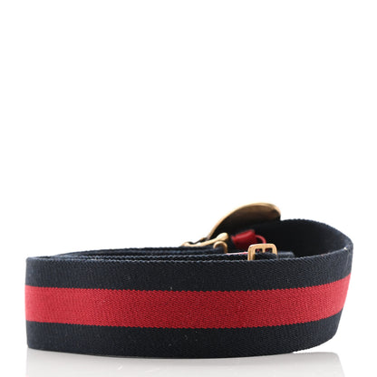 Gucci Web Queen Margaret Bee Belt 95 38 Red Navy 2 of 4