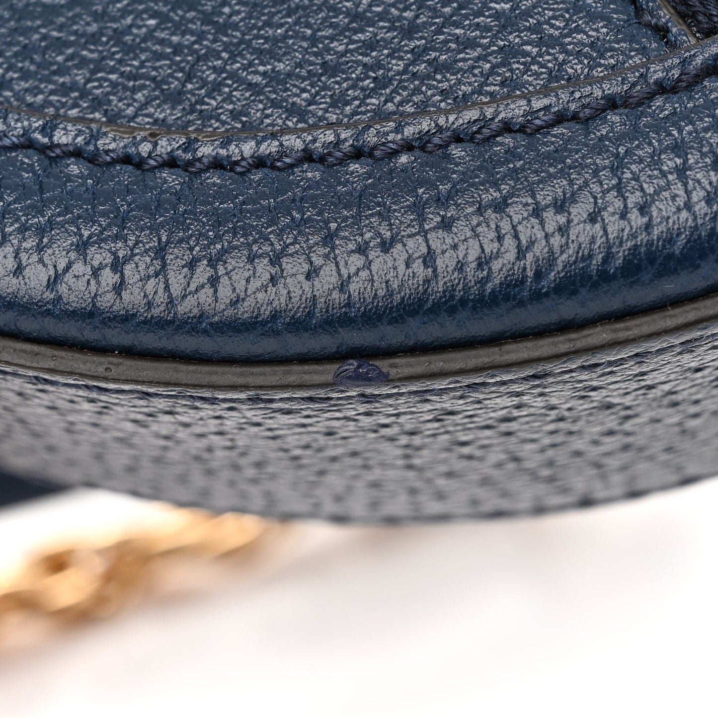 Soft Textured Calfskin Web Mini Ophidia Round Shoulder Bag Blue Agata