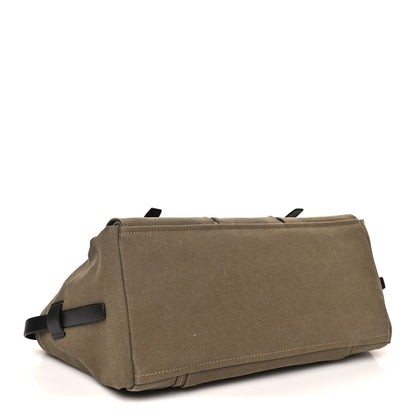 Prada Canvas Calfskin Large Route Shoulder Bag Forest Green 3 of 8