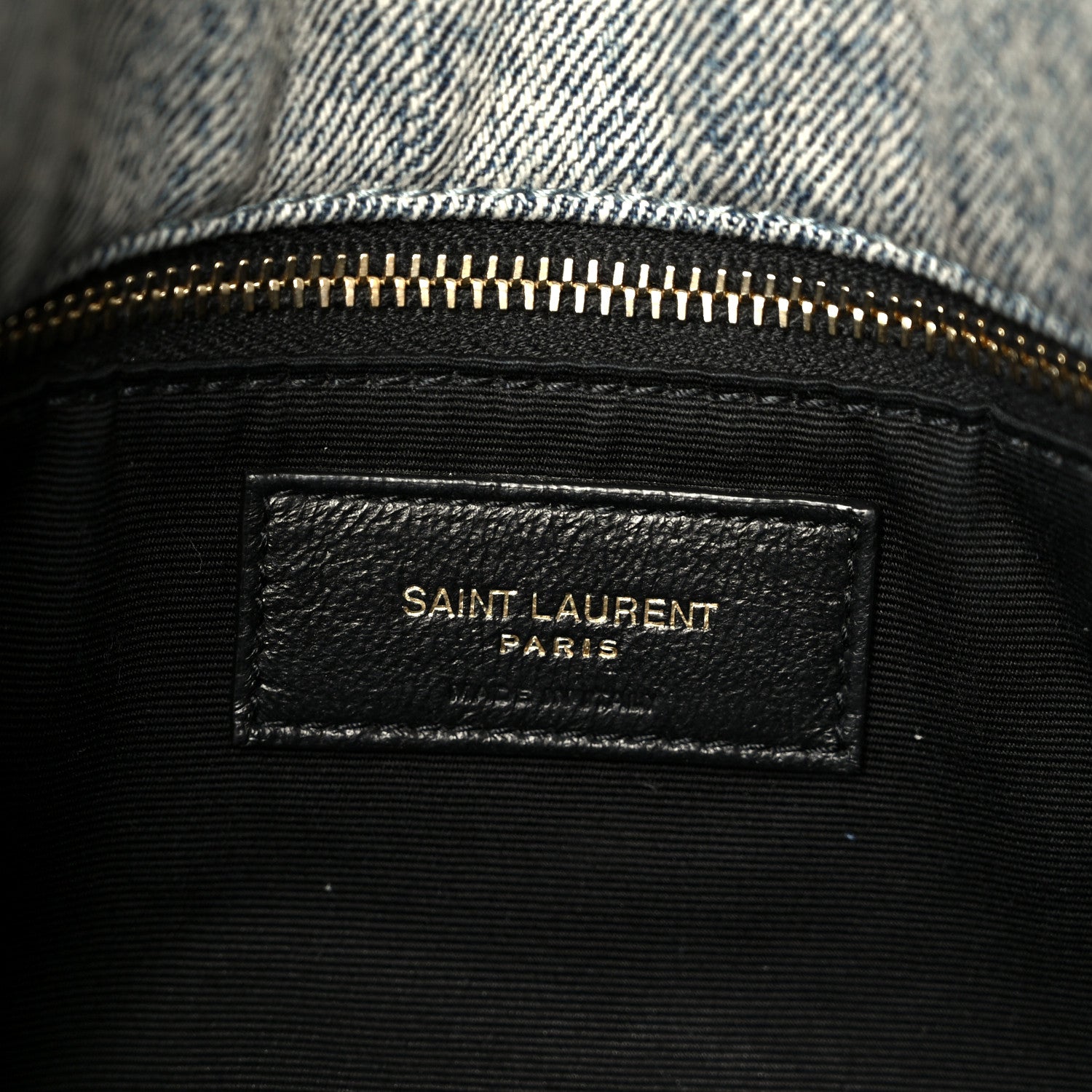 Saint Laurent Denim Quilted Medium Loulou Puffer Monogram Chain Satchel Azur 6 of 10
