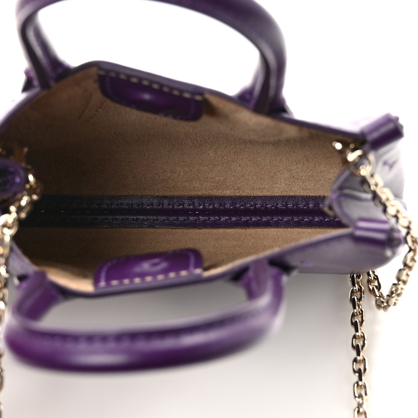 Smooth Calfskin Micro Le Journee Dark Purple