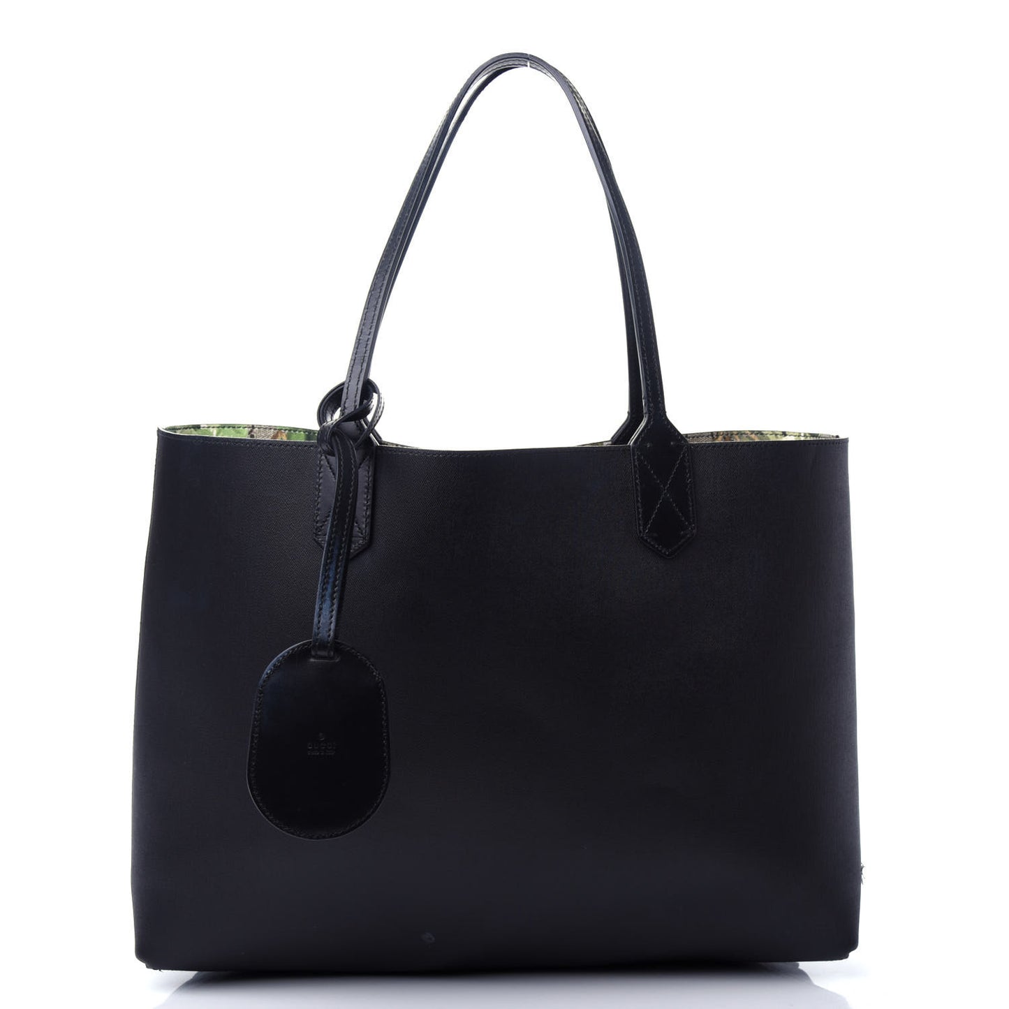 GG Supreme Monogram Blooms Medium Reversible Tote Beige New Military Black