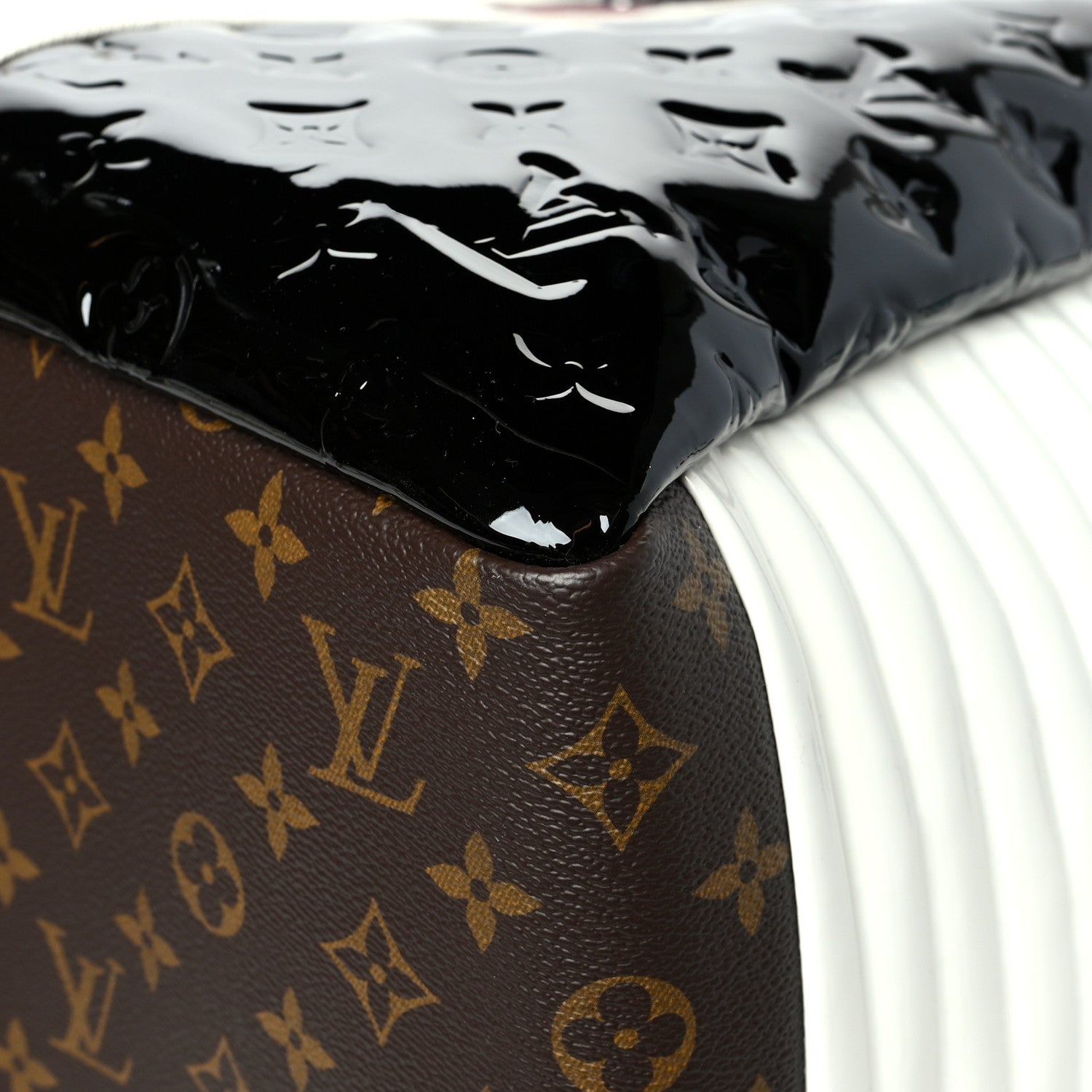 Louis Vuitton Patent Embossed Monogram Carry All GM Black 9 of 11