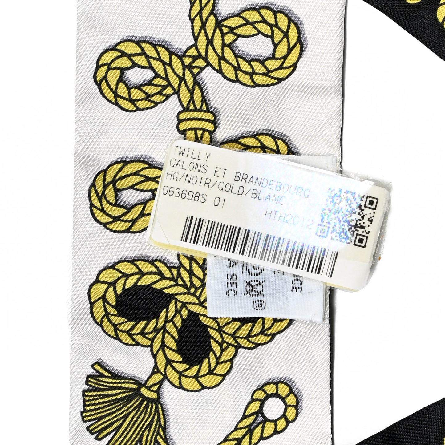 Silk Galons Et Brandebourg Twilly Black Gold White