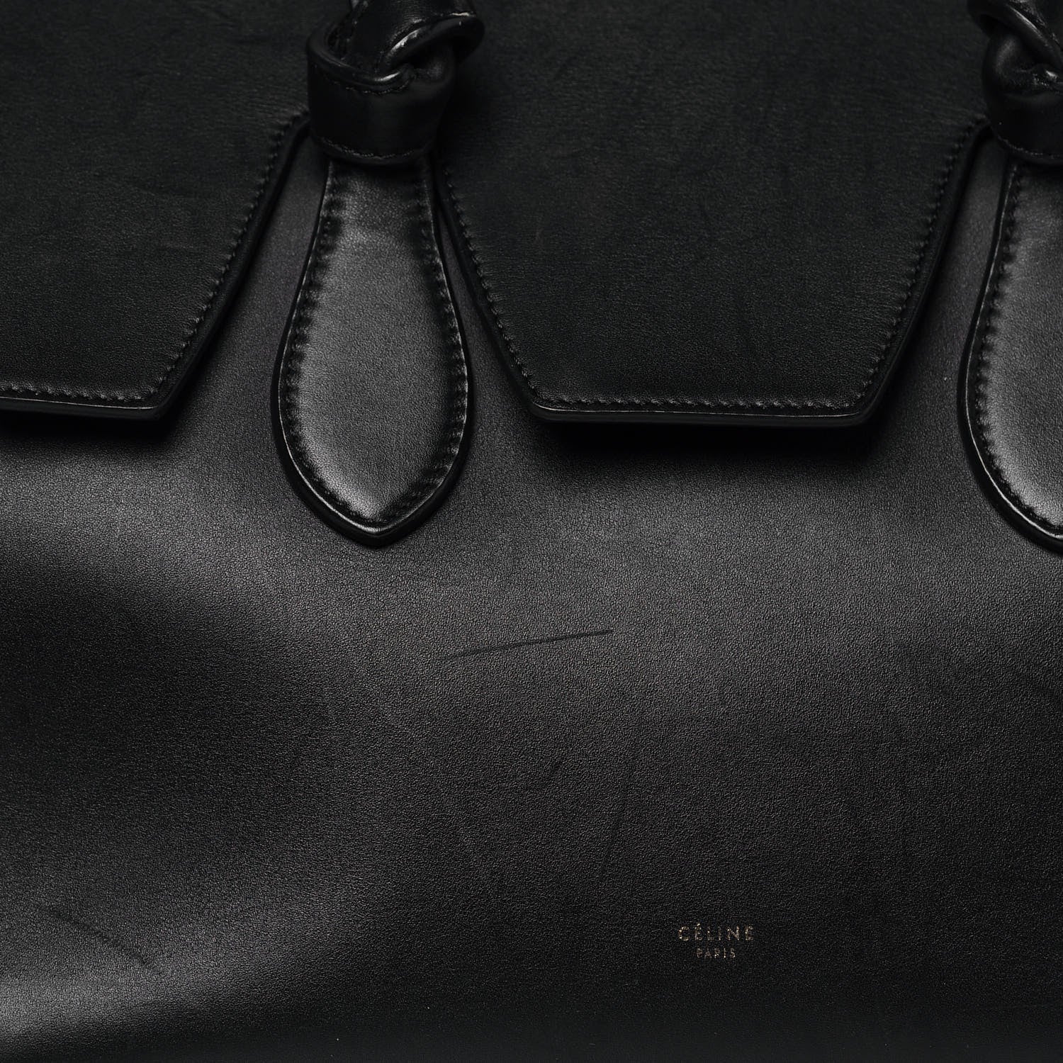 Celine Smooth Calfskin Small Tie Knot Tote Black 6 of 14