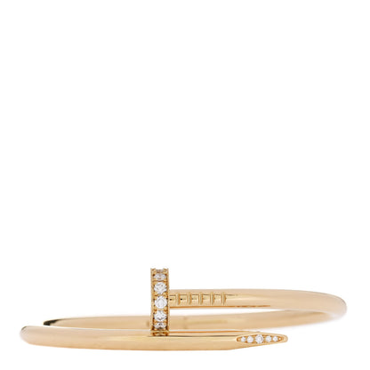 Cartier 18K Yellow Gold Diamond Juste Un Clou Bracelet 15 1 of 5