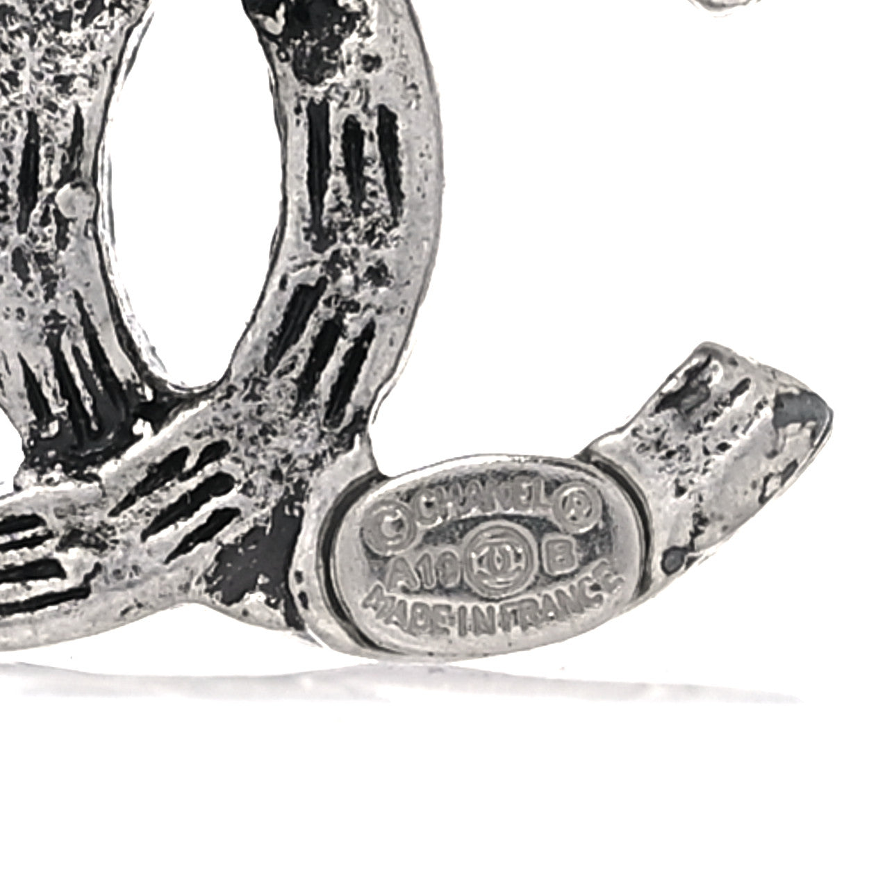 Crystal CC Earrings Silver