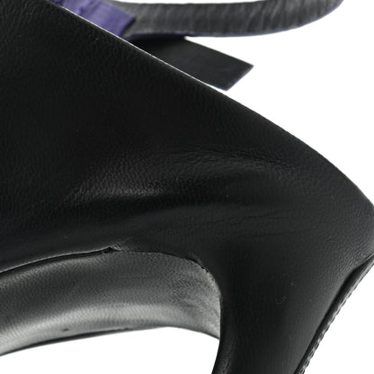 Balenciaga Lambskin Open Toe Glove Sandal 37.5 Black Purple 9 of 12