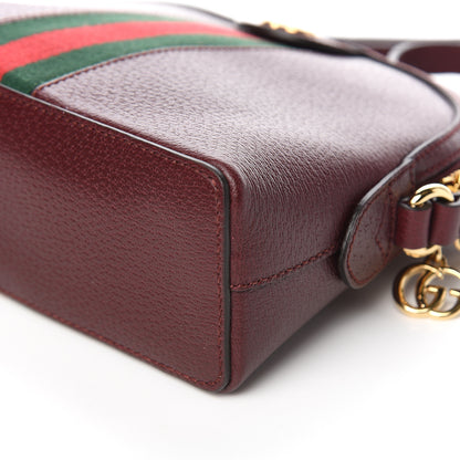 Gucci Textured Calfskin Web Small Ophidia Dome Shoulder Bag Vintage Bordeaux 9 of 10
