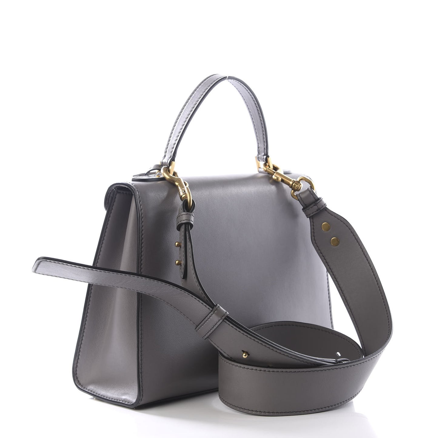 Calfskin Dioraddict Top Handle Iron Grey