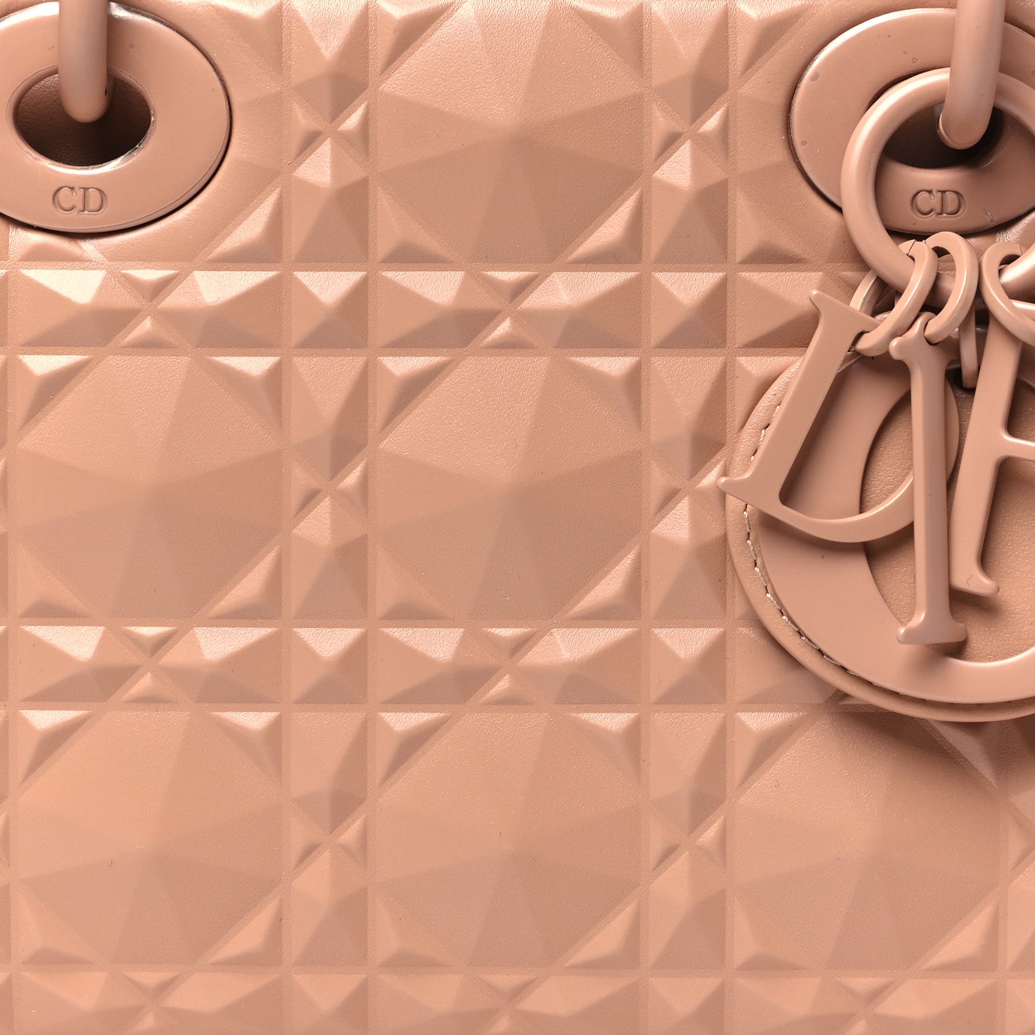 Christian Dior Calfskin Cannage Diamond Medium Lady D-Joy Rose Des Vents 8 of 10