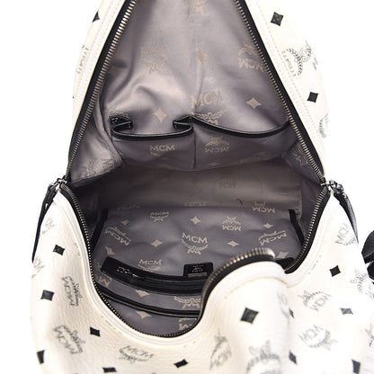 MCM Visetos Medium Studded Stark Backpack White 5 of 18