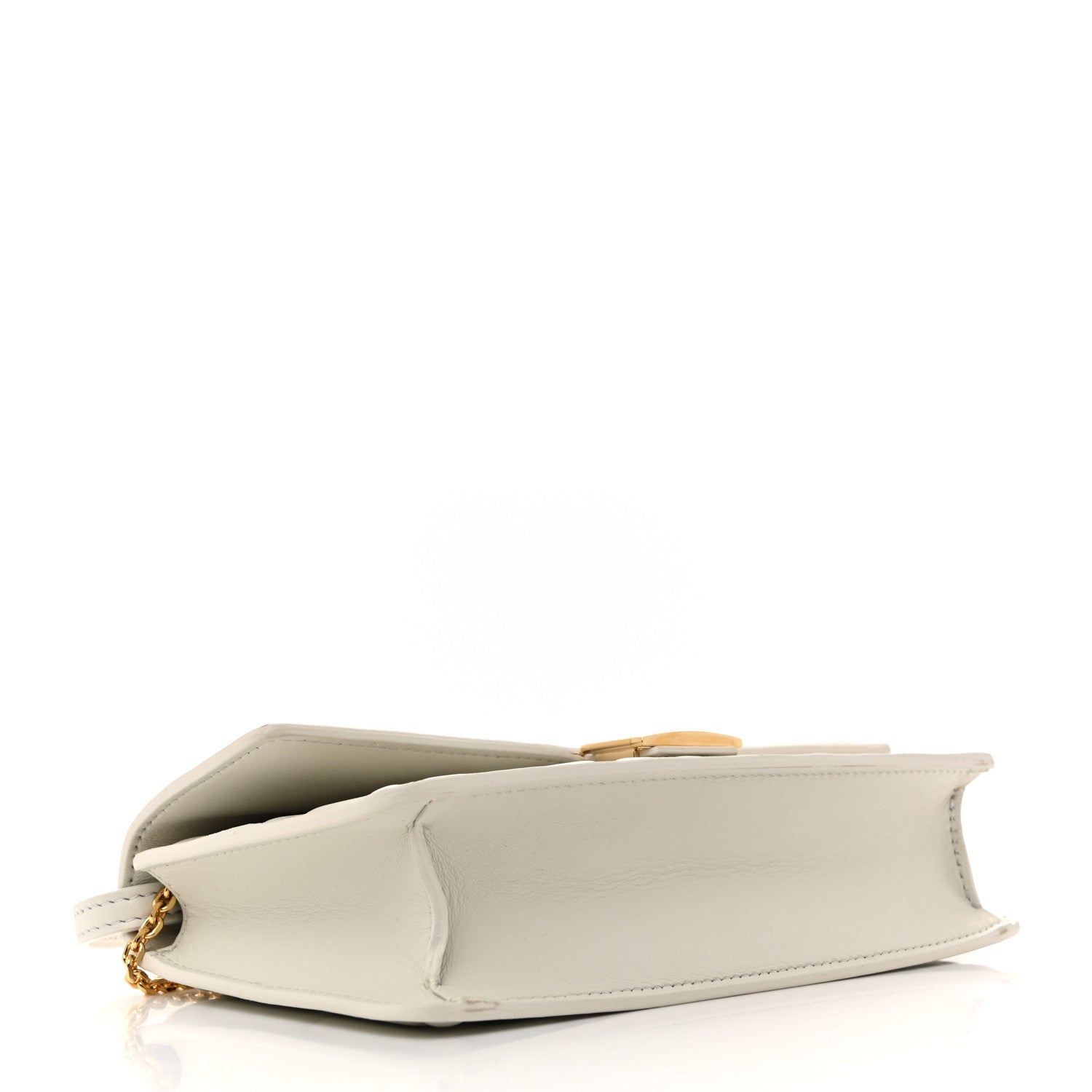Fendi Nappa Matisse FF Embossed Wallet On Chain Baguette White 4 of 14