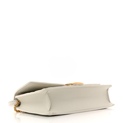 Fendi Nappa Matisse FF Embossed Wallet On Chain Baguette White 4 of 14