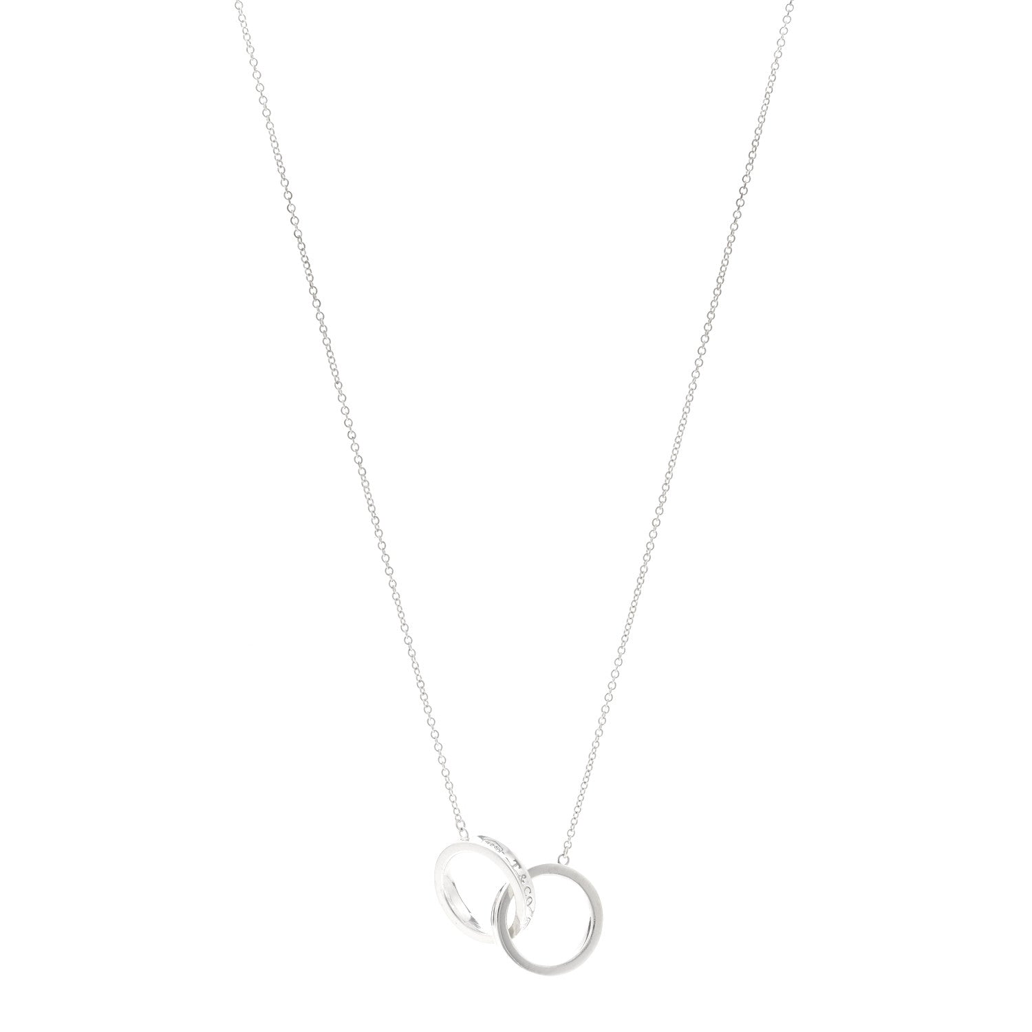 Tiffany Sterling Silver 1837 Interlocking Circles Pendant Necklace 1 of 4