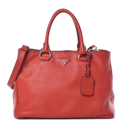 Prada Vitello Daino Tote Rosso 1 of 9
