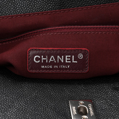 Chanel Calfskin Caviar Quilted Large Shopping Tote Beige Black 6 of 13