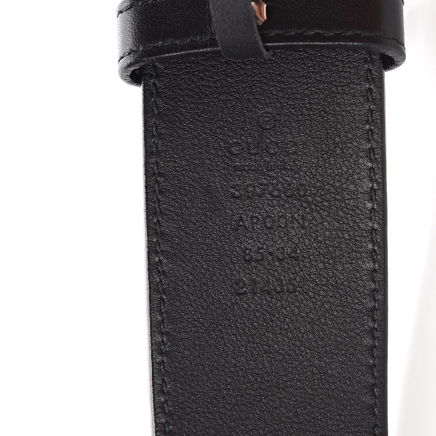Moon Calfskin Nickel Double G 40mm Belt 85 34 Black