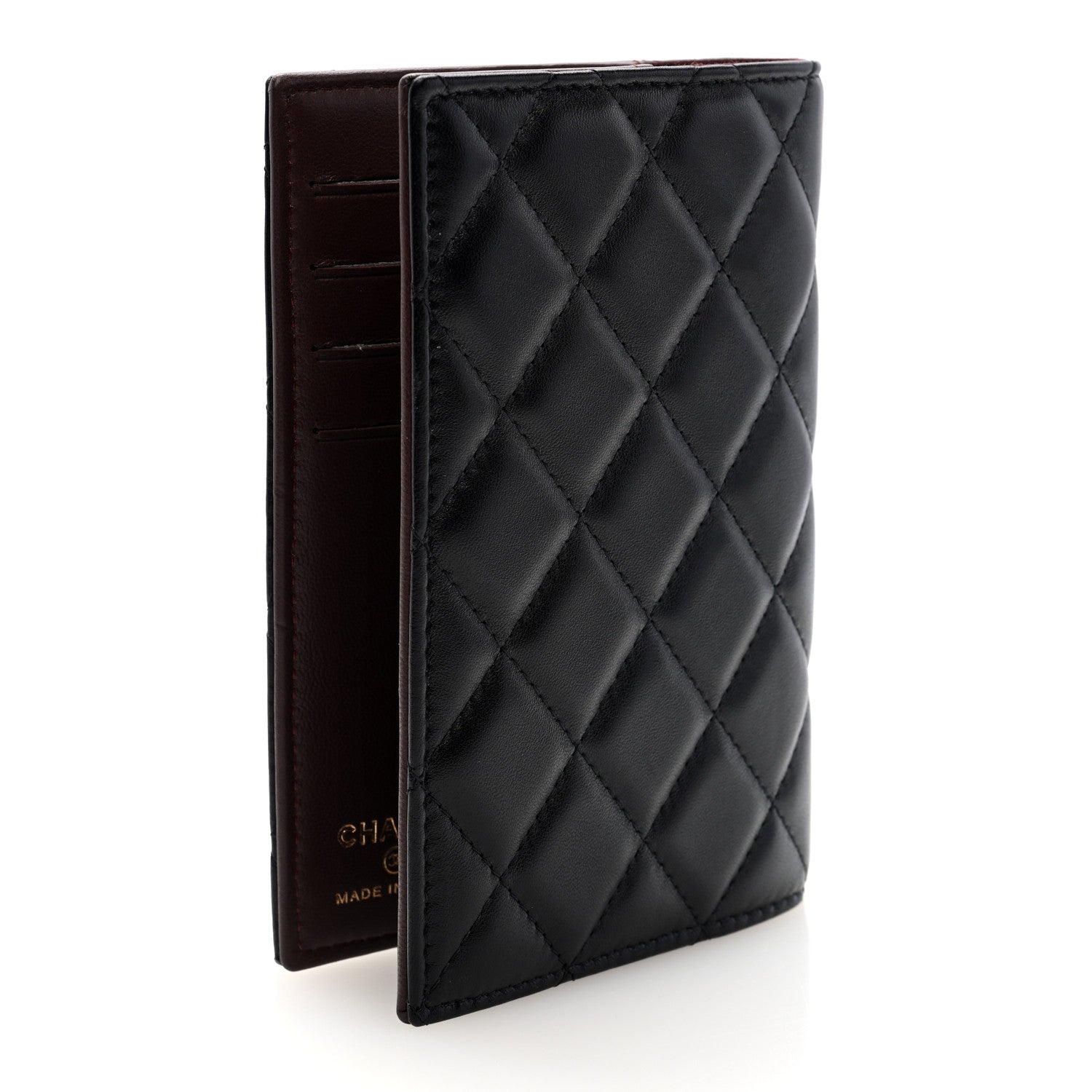 Chanel Lambskin Quilted Passport Holder Black 3 of 6