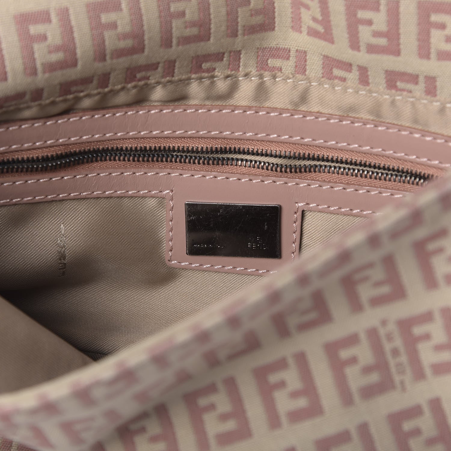 Fendi Zucchino Mini Mama Baguette Pink 8 of 13