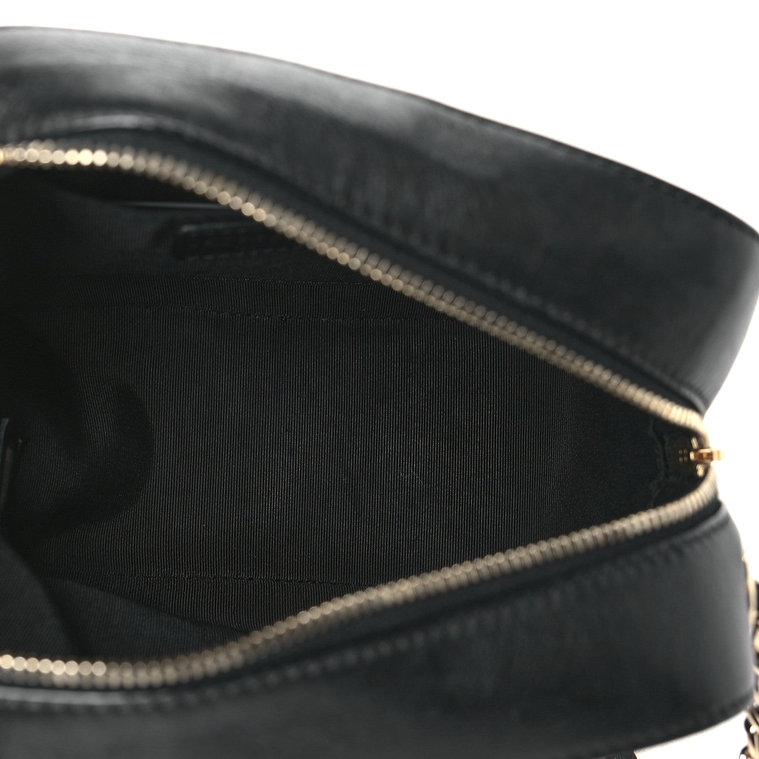 Chanel Calfskin Stitched Covered CC Camera Case Bag Black 5 of 10
