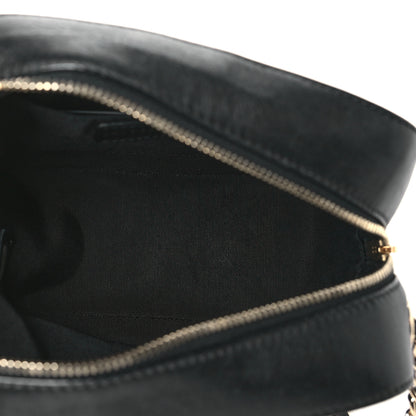 Chanel Calfskin Stitched Covered CC Camera Case Bag Black 5 of 10